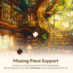 NABYSHOP round-puzzle-bookstore-theme suits calm reading corners.