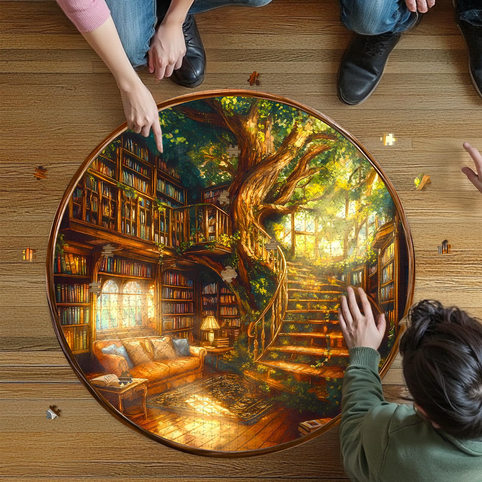 NABYSHOP round-puzzle-tactile-pieces offer a satisfying interlock during solving.