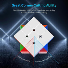 Nabreeli Magnetic Speed Cube 3x3 dial adjustment visual highlights precise feel.