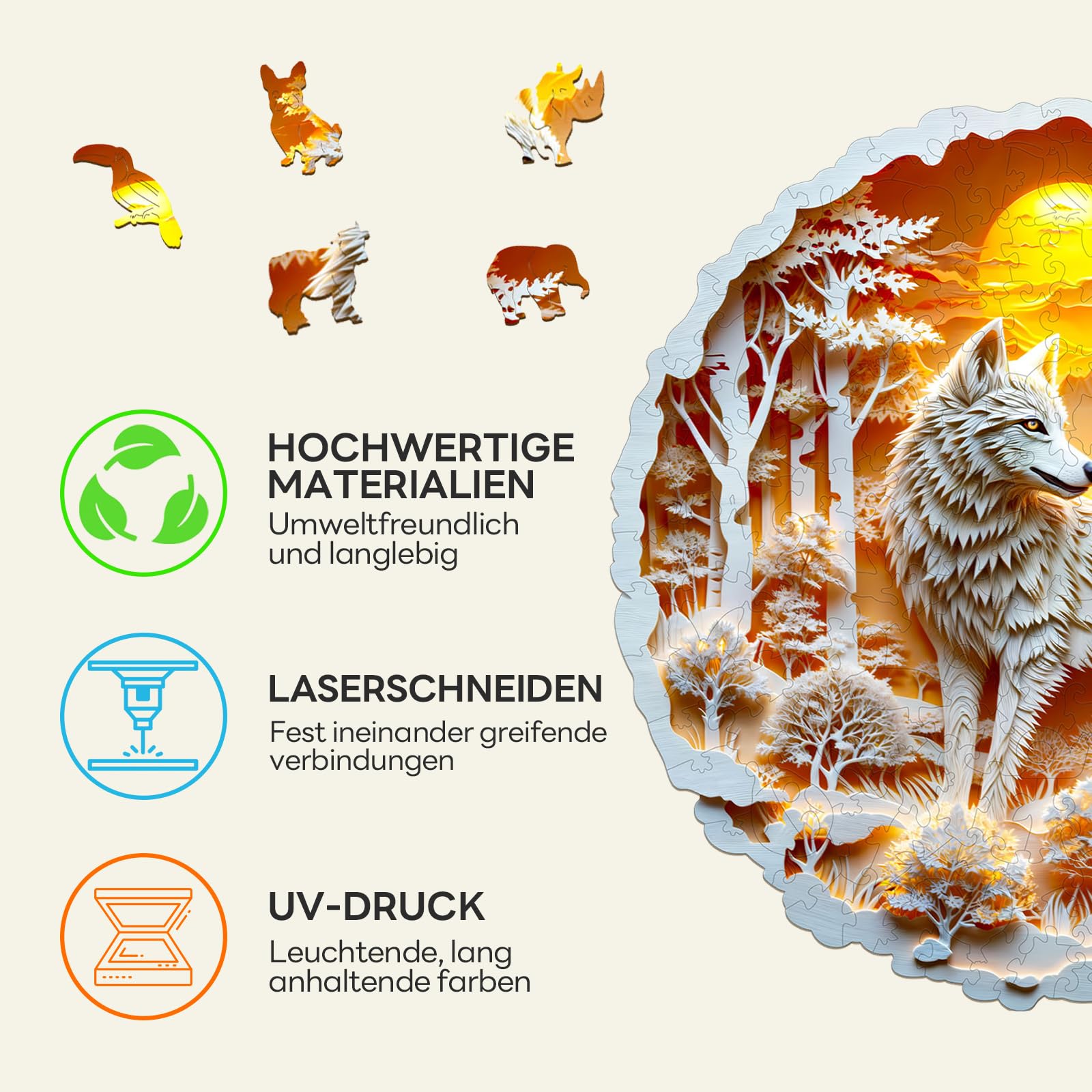 NABYSHOP wolf pattern puzzle detail invites immersive problem solving