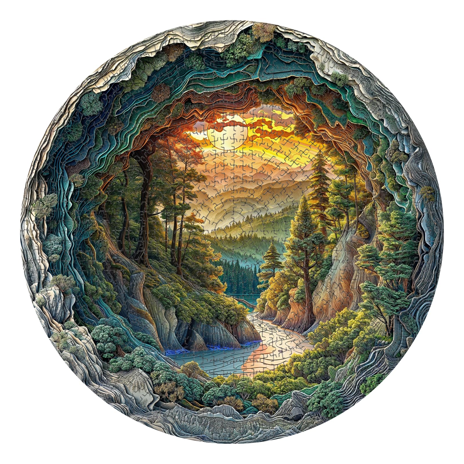 NABYSHOP puzzle at 26.6-inch square fits medium spaces