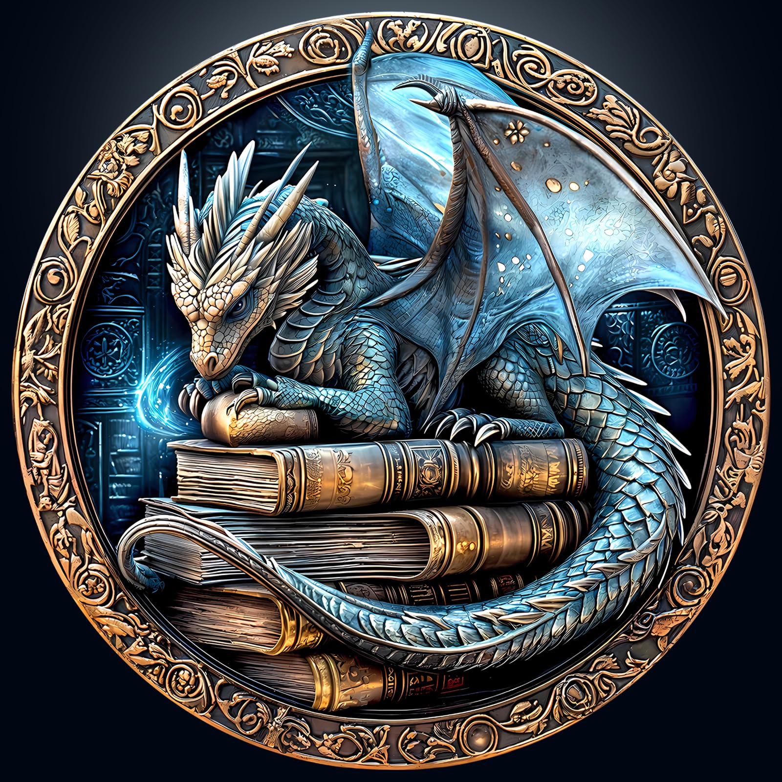 NABYSHOP round puzzle 3D visual dragon for immersive focus and calm