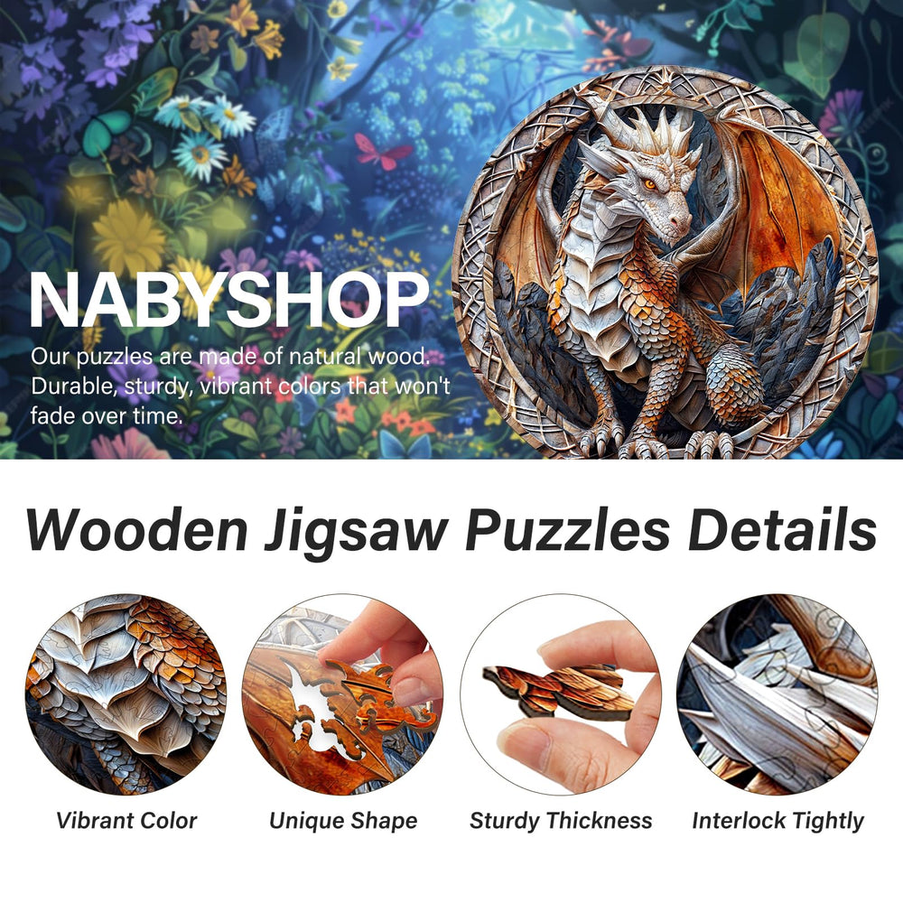 NABYSHOP Wooden Puzzle Pieces Sanded for comfortable handling