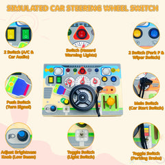 Naeqieo busy board steering wheel promotes coordination and focus