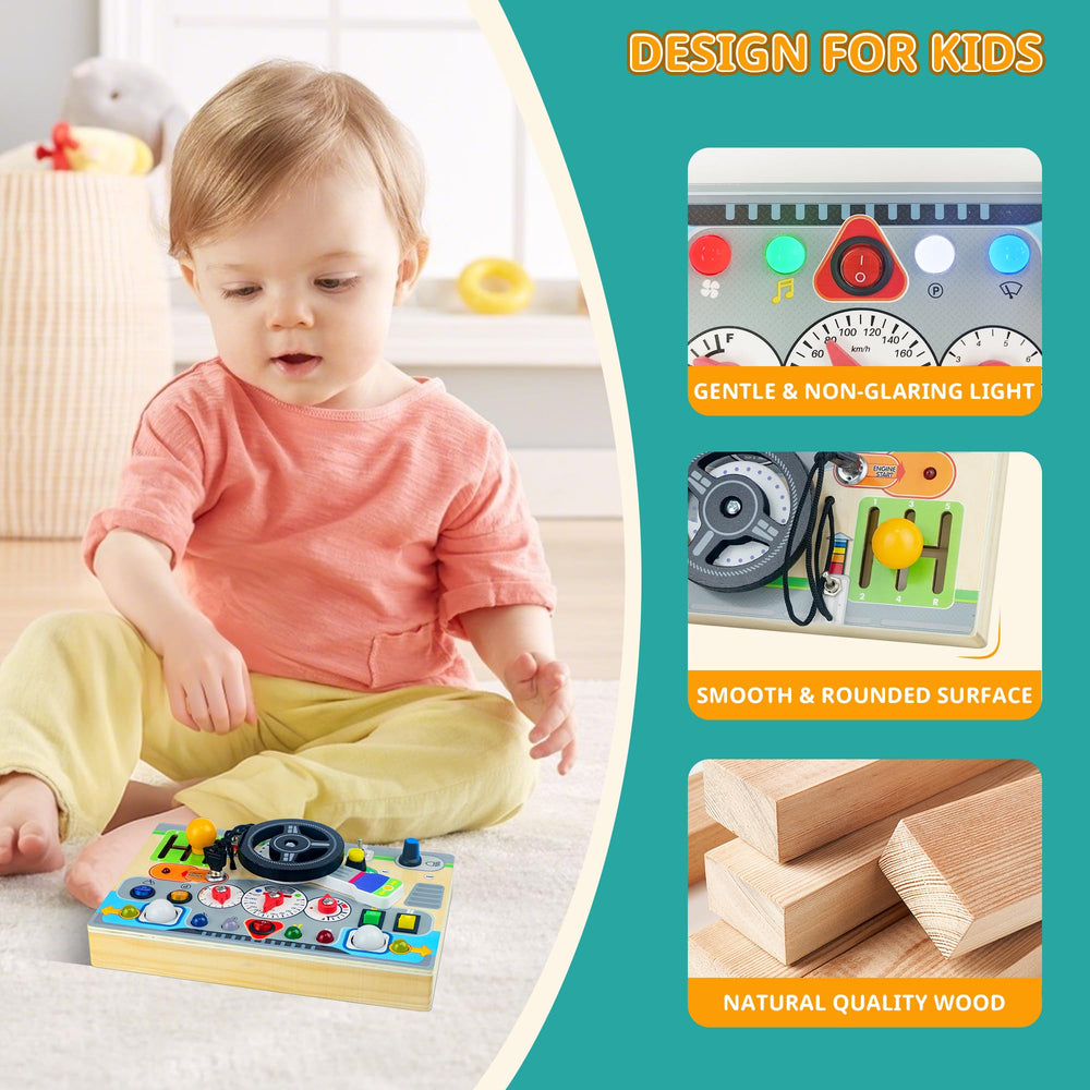 Naeqieo travel toy busy board keeps toddlers engaged on car journeys