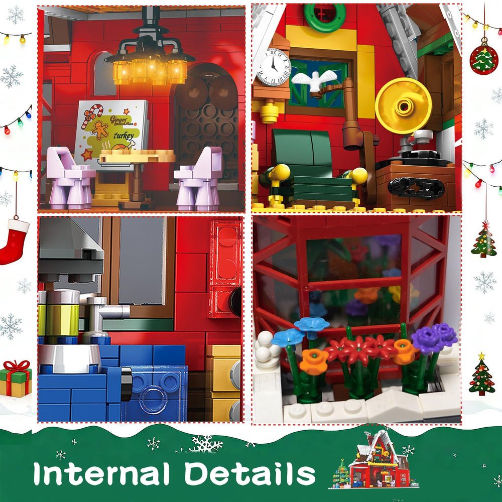 NAFONRU Christmas House mailbox and wreath boost village charm.
