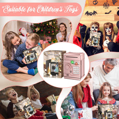 NAFEIV Kids Piggy Bank rose gold educational toy promotes saving habits.