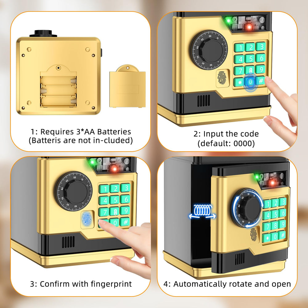 NAFEIV Piggy Bank coin compartment view emphasizing storage capacity