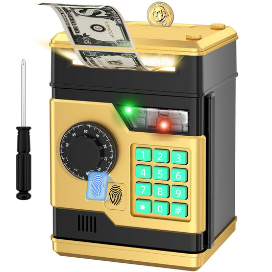 NAFEIV Piggy Bank front view showing secure access for kids