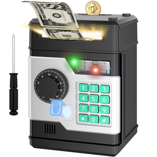 NAFEIV Piggy Bank front view showing secure storage for kids' savings