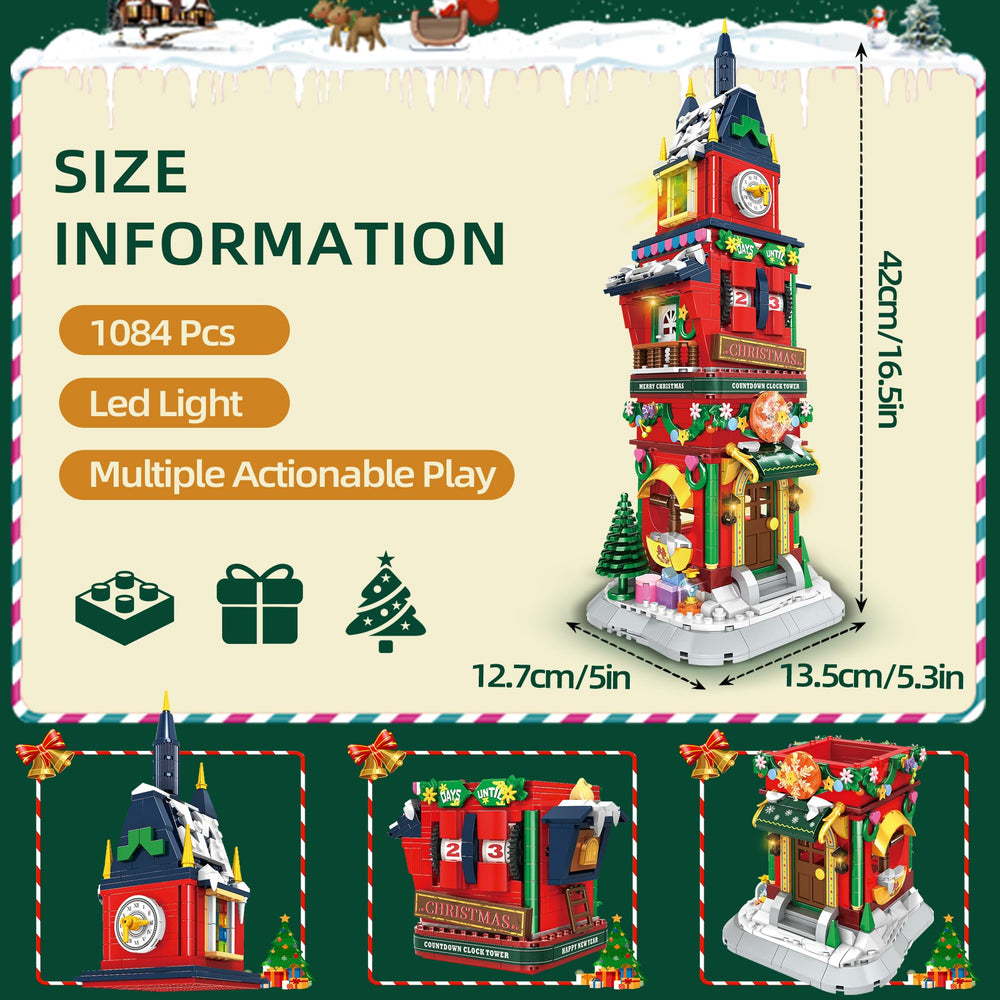 NAFONRU Christmas Tower as a thoughtful gift idea for builders and holidays lovers.
