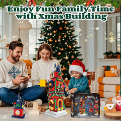 NAFONRU detailed Christmas decor with snow tops and spires enhances seasonal charm.