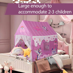Naibrxh Princess Unicorn Castle Playhouse dimensions 47x46.8x38.1 inches for family use