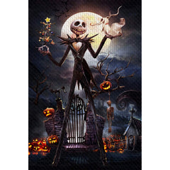 Najiaxiaowu 1000-piece wooden puzzle Halloween scene for family fun and color.