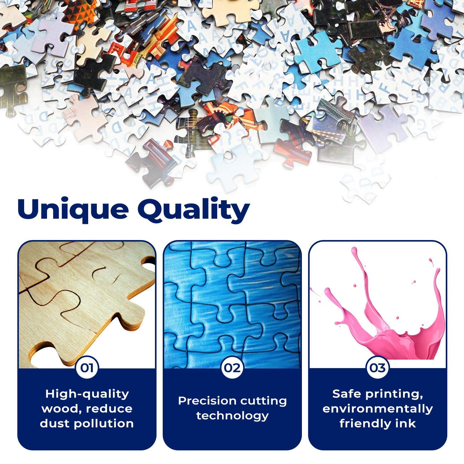 Najiaxiaowu puzzle includes full-color poster for reference during assembly.