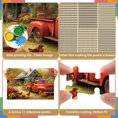 Najiaxiaowu puzzle packaging highlighting safety and non-toxic materials