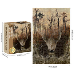Najiaxiaowu WOZUIBAN bear design puzzle showcased on a wooden board