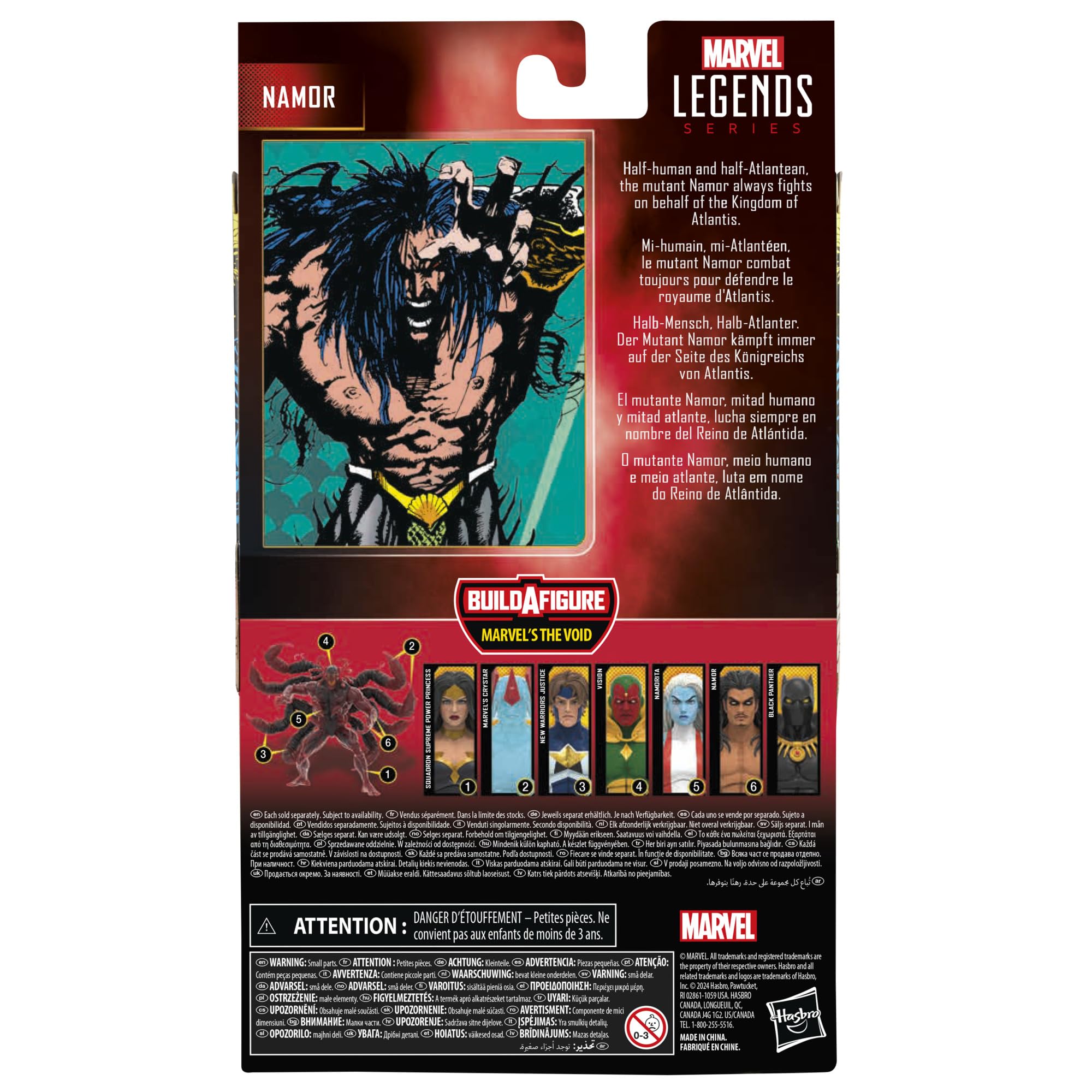 Namor collection diorama scene with Marvel Legends figures
