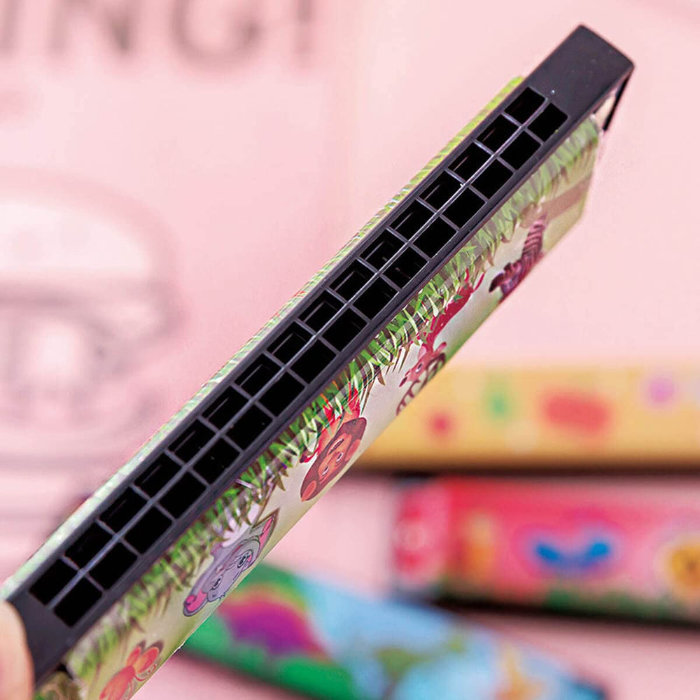 Namubarwa harmonica bird pattern invites little musicians to practice.