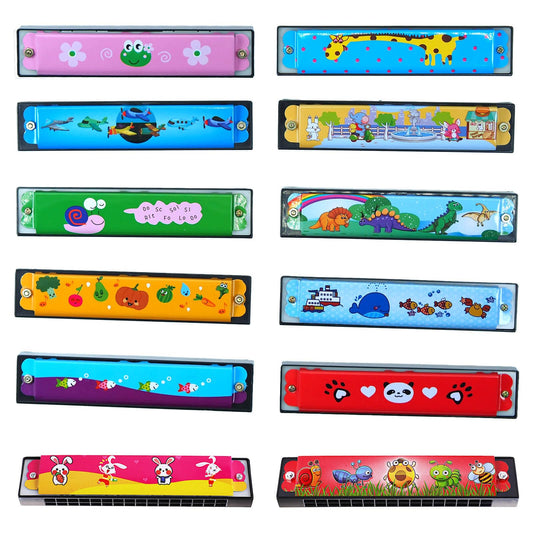 Namubarwa kids harmonica with dinosaur pattern promotes playful musical exploration.