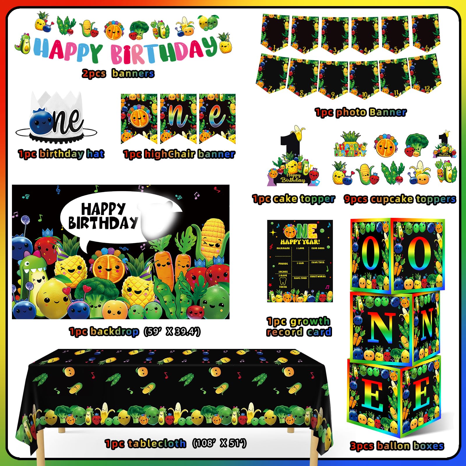 NANAGALI Hey One Bear high chair banner—easy decor that clips onto the chair area.