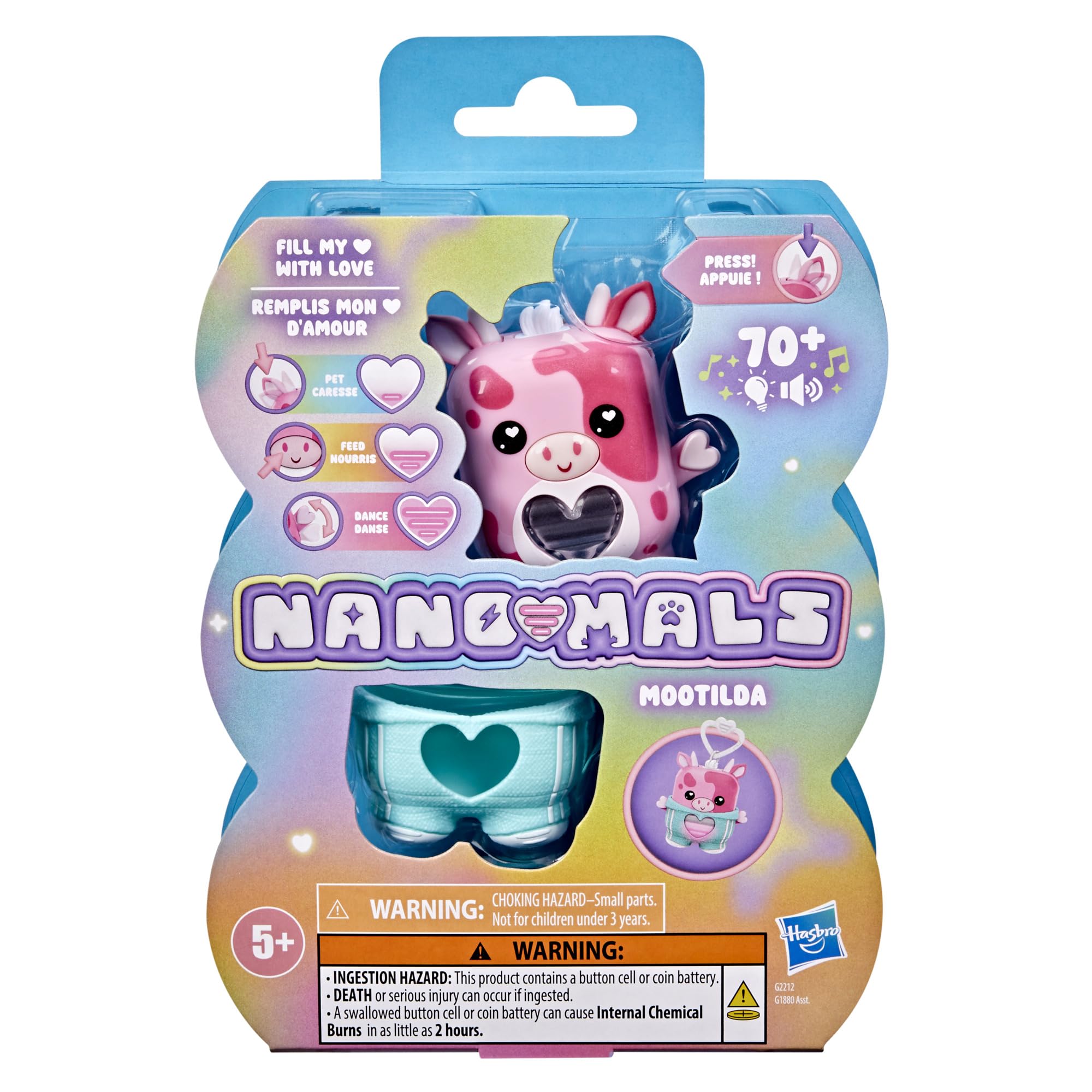 Mootilda pink cow ears respond to pets for comforting interaction