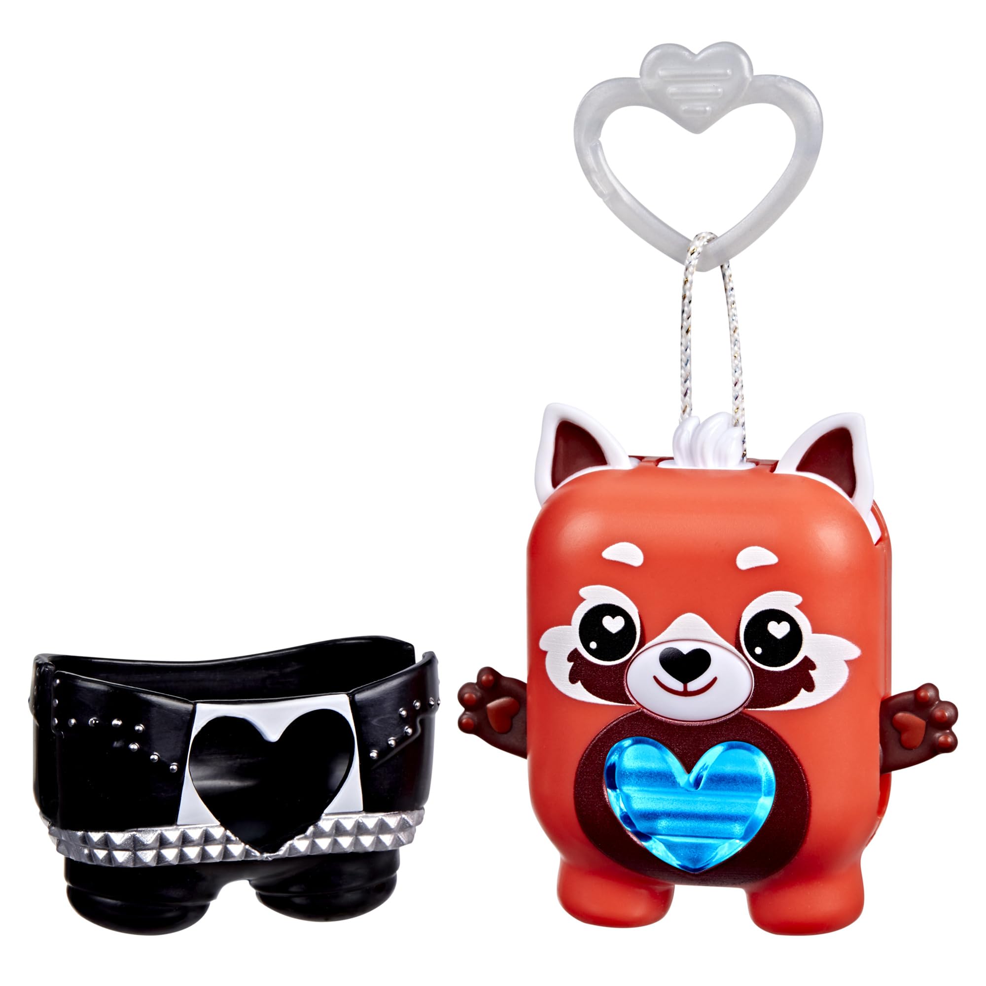 Pamanda red panda clip for on-the-go play and keychain use