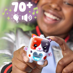 Nano-MALS Purrnelope mouth feeding interaction invites pretend mealtime play