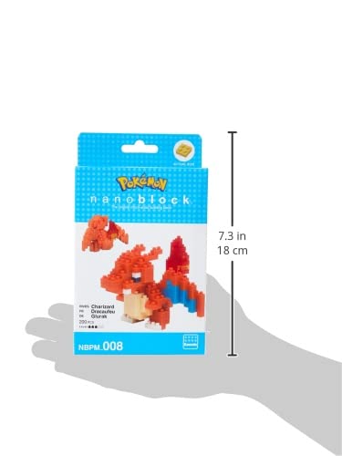 Official licensed Kawada packaging for Nanoblock Charizard with Bluefin label