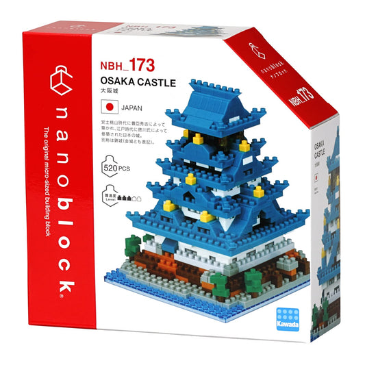 Nanoblock Osaka Castle with 520 pieces ideal for precise miniature building