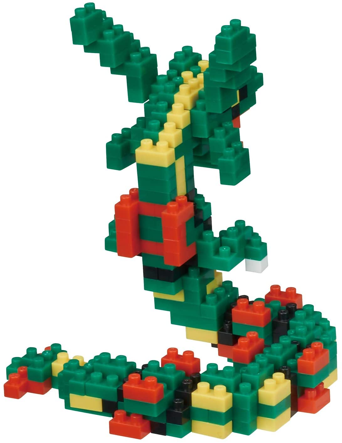 Nanoblock Rayquaza detail view highlighting precise brickwork