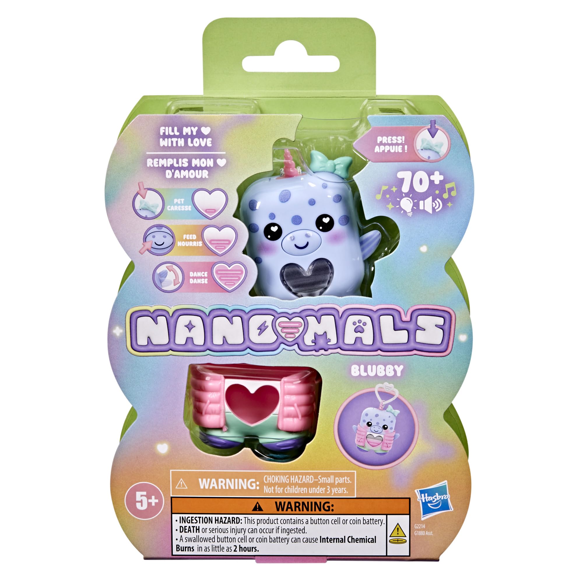 Blubby heart meter colors glow to show needs and care possibilities