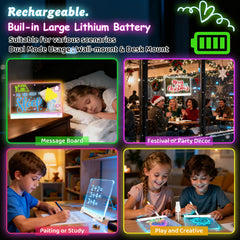 NanoMin LED drawing board seven colors for vivid doodling and art.