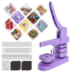 NantFun square button maker kit front view, compact and easy to use for DIY badges.