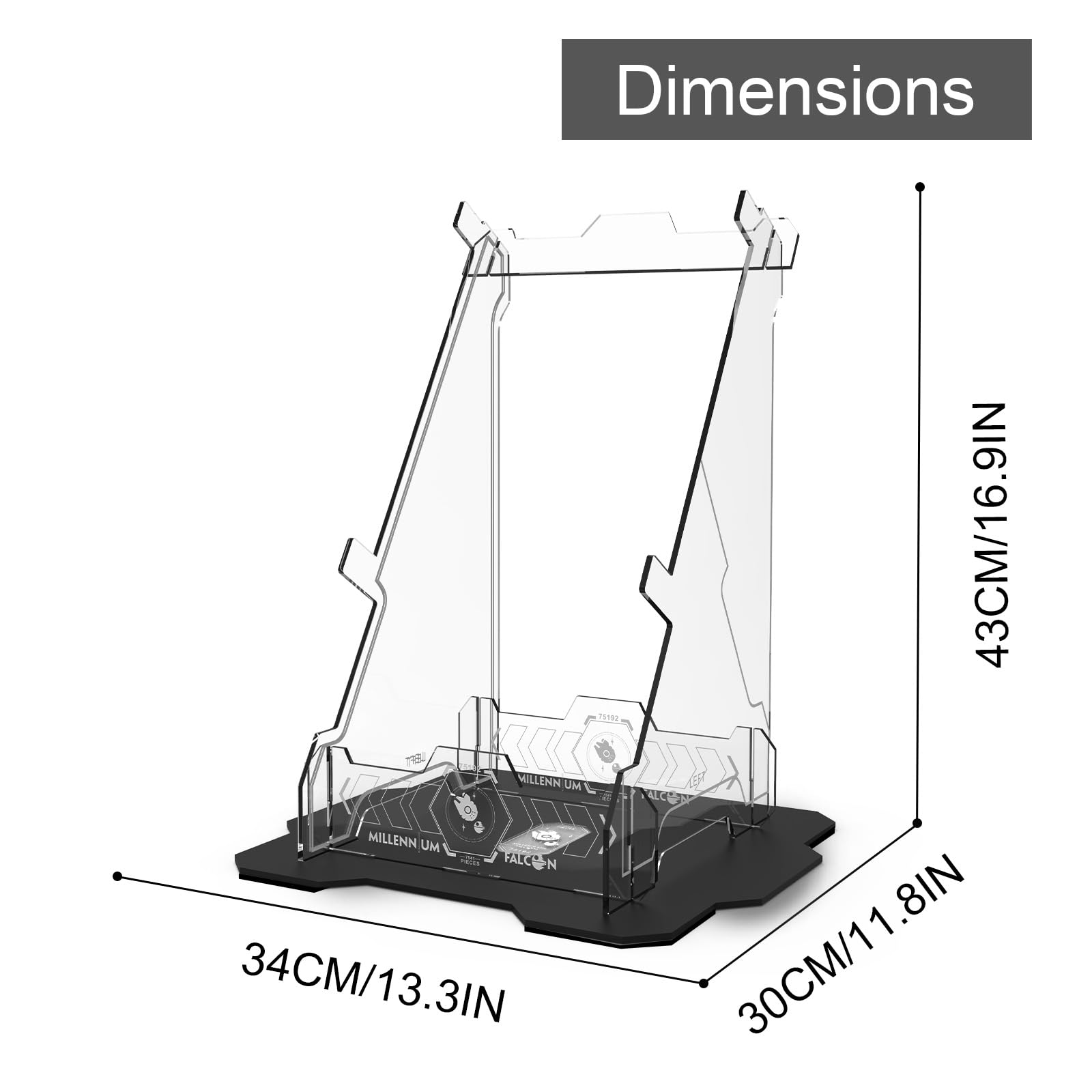 NAOCARD clear acrylic material highlights model details without distraction