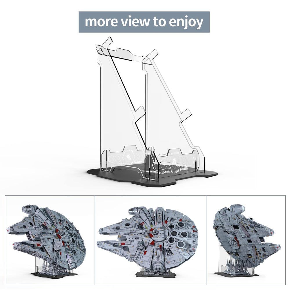 NAOCARD vertical display bracket for LEGO 75192 neatly upright on shelves