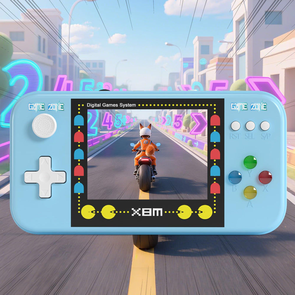 NAONII handheld console three-inch screen delivers clear visuals for retro titles.