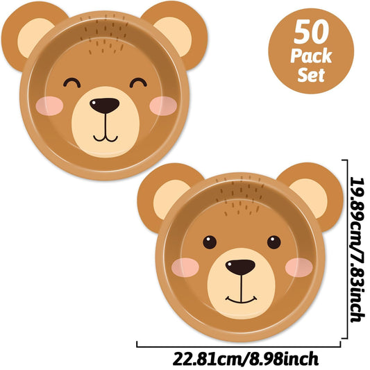 Bear-pattern design adds cute ambiance to baby shower or birthday party decor