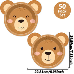 Bear-pattern design adds cute ambiance to baby shower or birthday party decor