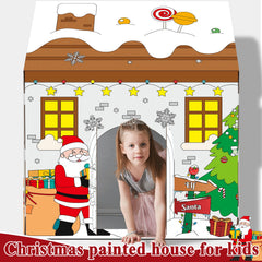 Naozinebi Christmas Playhouse durable vivid print keeps holiday scenes engaging