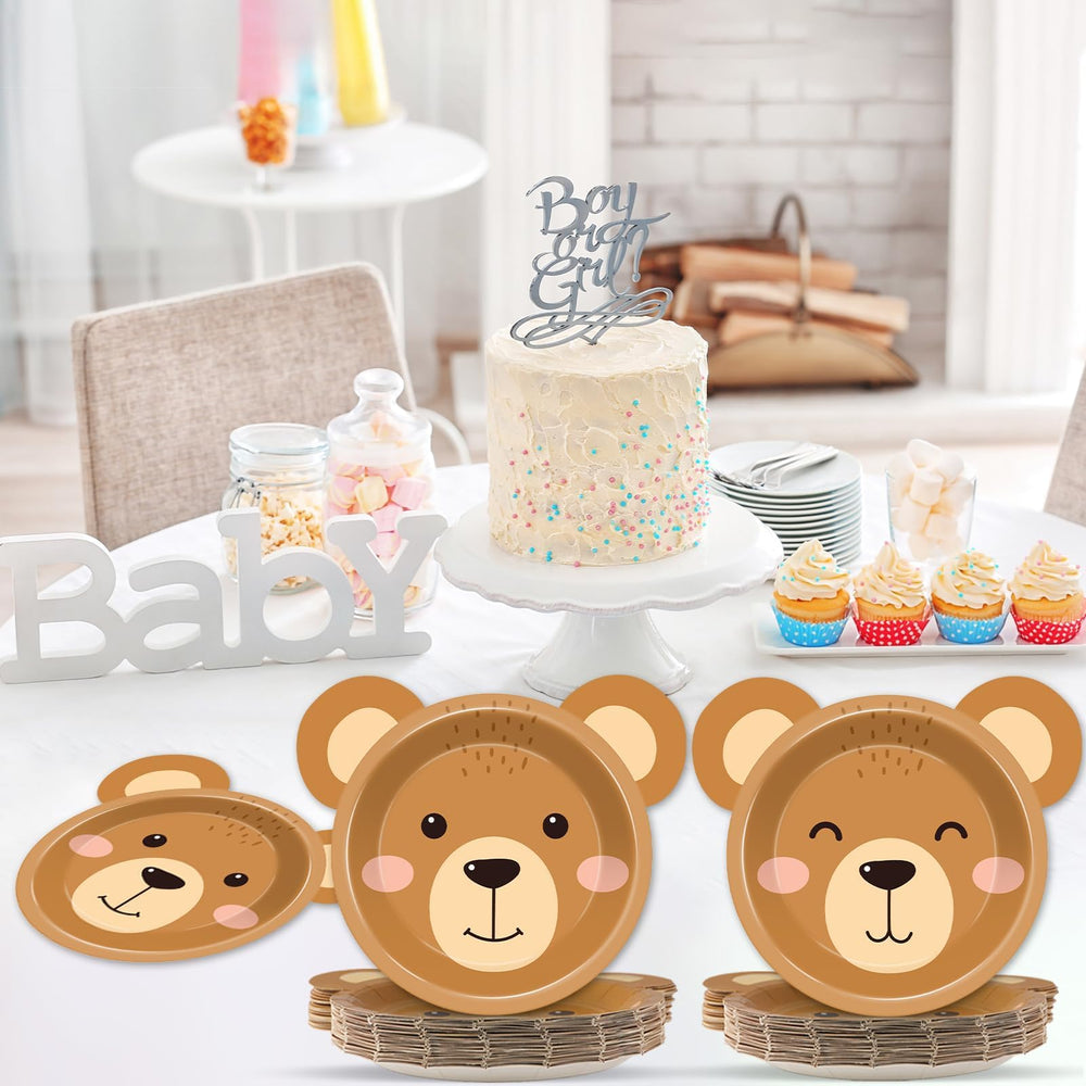 Plates sized 7-9 inches fit portions for snacks and cake slices
