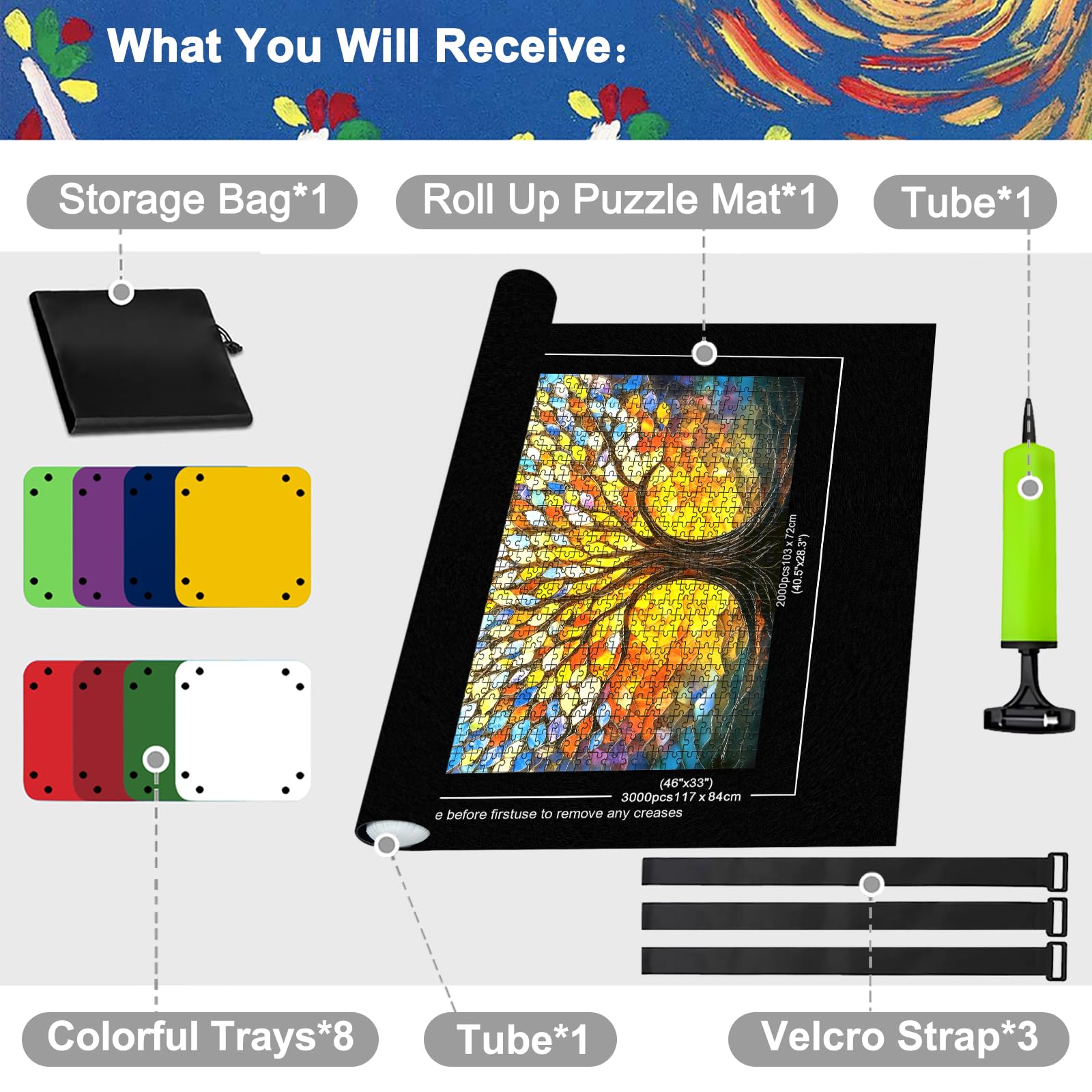 Napzy large board 139x89 cm fits big puzzles