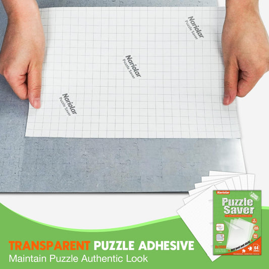 Nariolar saver sheets applied to puzzle back for secure preservation