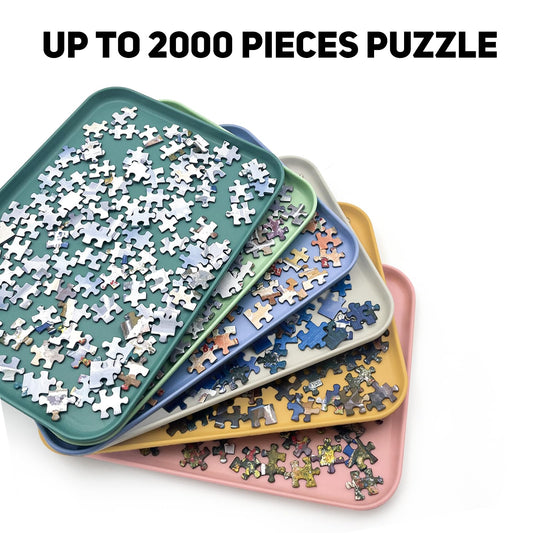 Nariolar stackable puzzle trays prevent pieces from scattering during play.