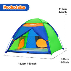 NARMAY Play Tent assembly uses shock-corded poles for quick setup.