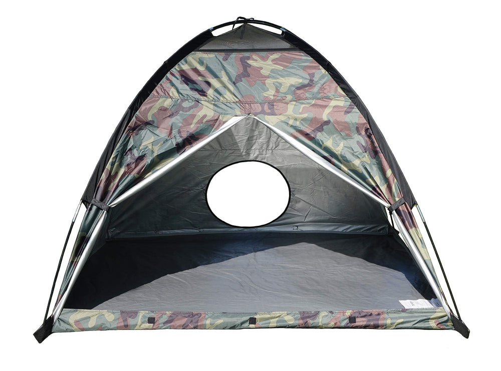 NARMAY camouflage tent pairs with a tunnel for extended hands-on play