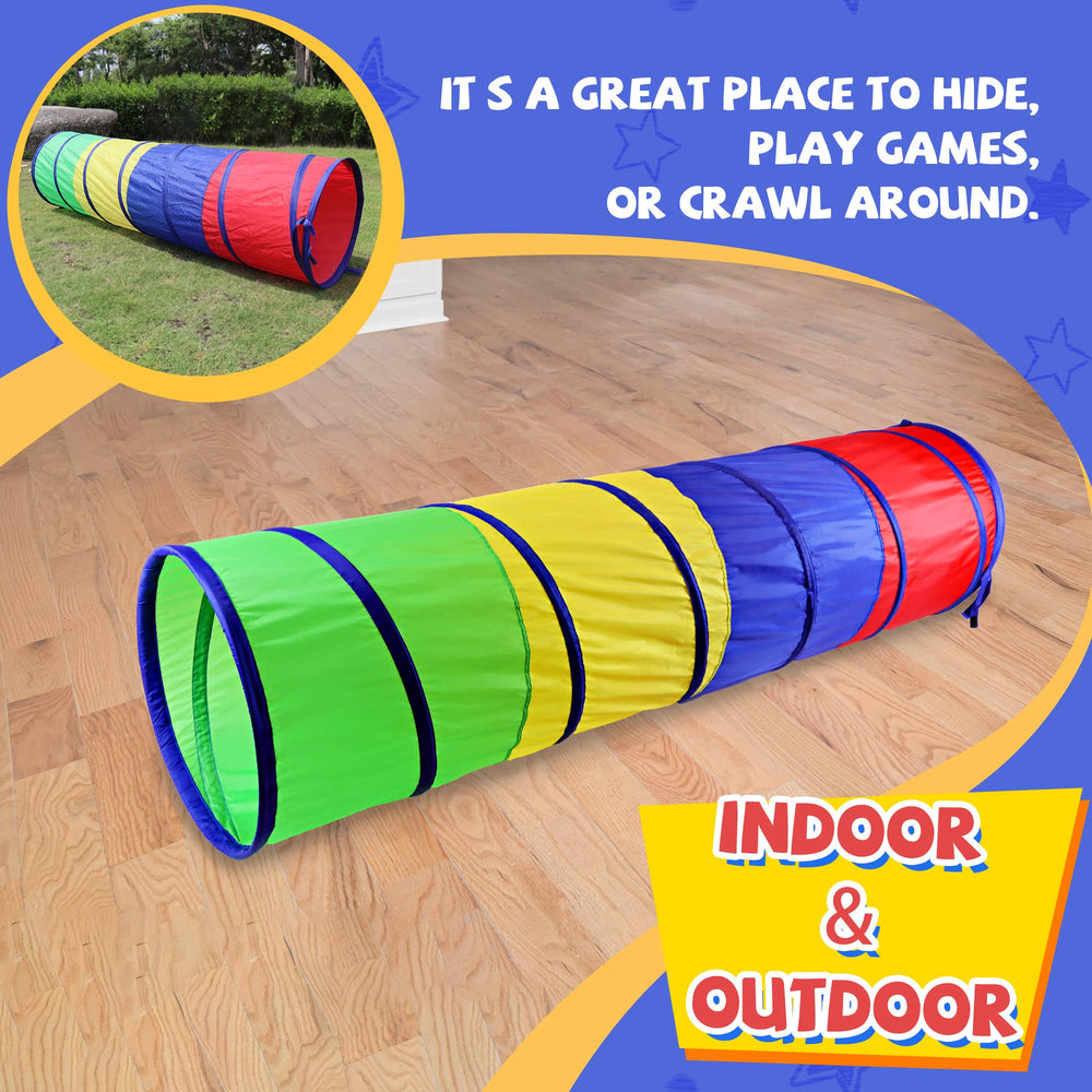 NARMAY Play Tunnel durable polyester construction withstands lively games.