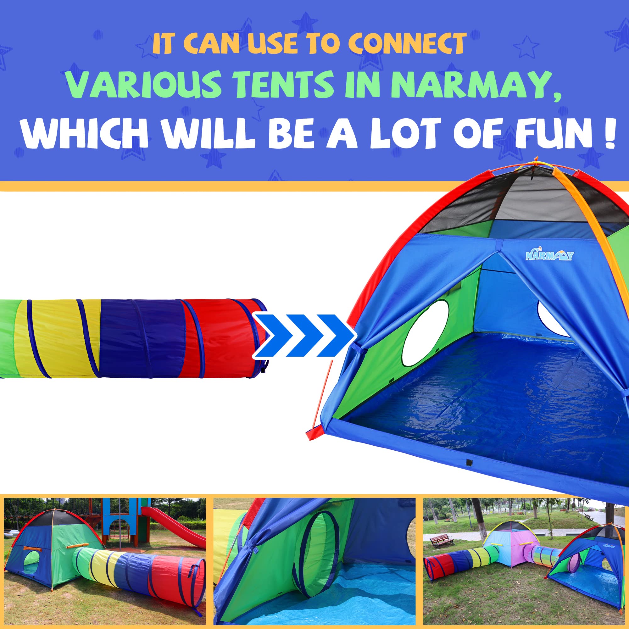 NARMAY Play Tunnel suitable for indoor and outdoor adventures.