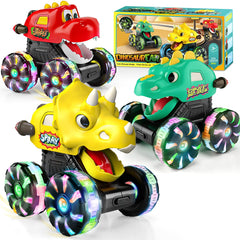 NARRIO dinosaur monster trucks with light-up wheels captivate toddlers during playtime