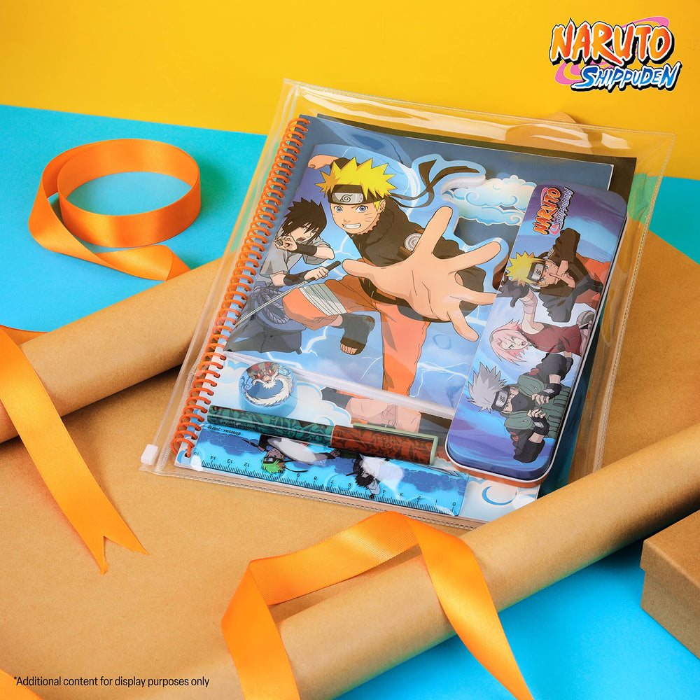 Naruto stationery set A4 notebook featuring bold artwork for note-taking.